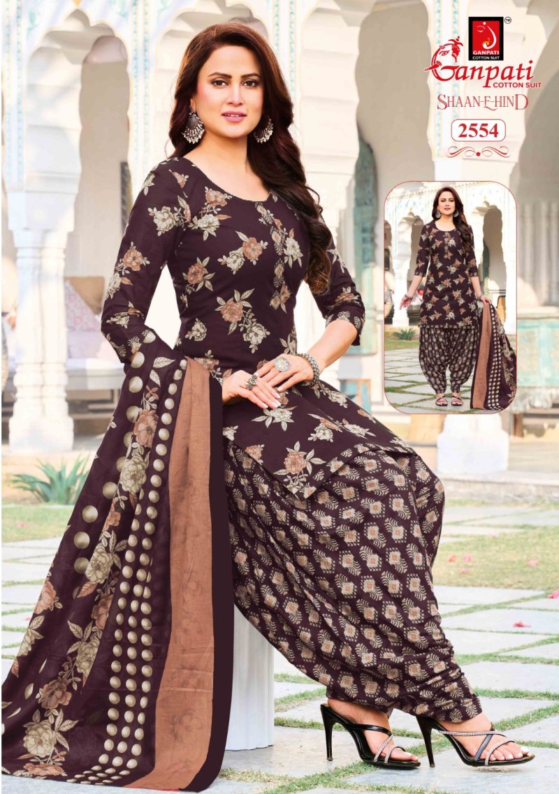 Shaan E Hind Patiyala Vol 14 By Ganpati Cotton Printed Dress Materials